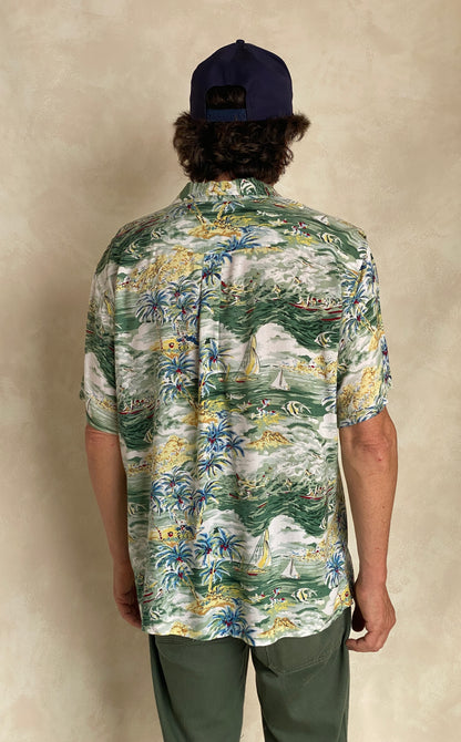 Size Large. Vintage 90s Hawaiian shirt-AJ357 Studio