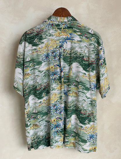Size Large. Vintage 90s Hawaiian shirt-AJ357 Studio
