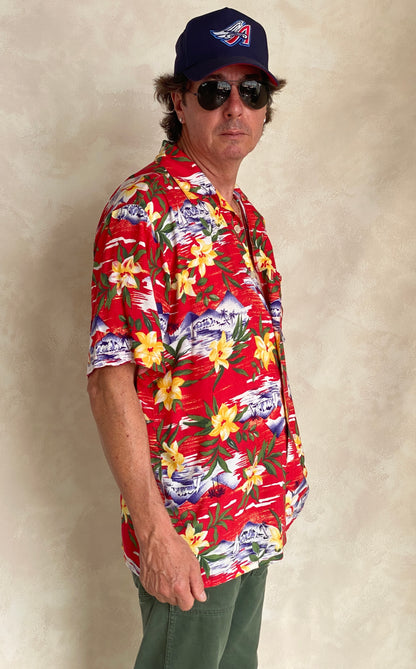 Size Large. Vintage 90s Hawaiian shirt-AJ357 Studio