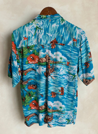Size XL Youth. Vintage 90s Hawaiian shirt-AJ357 Studio