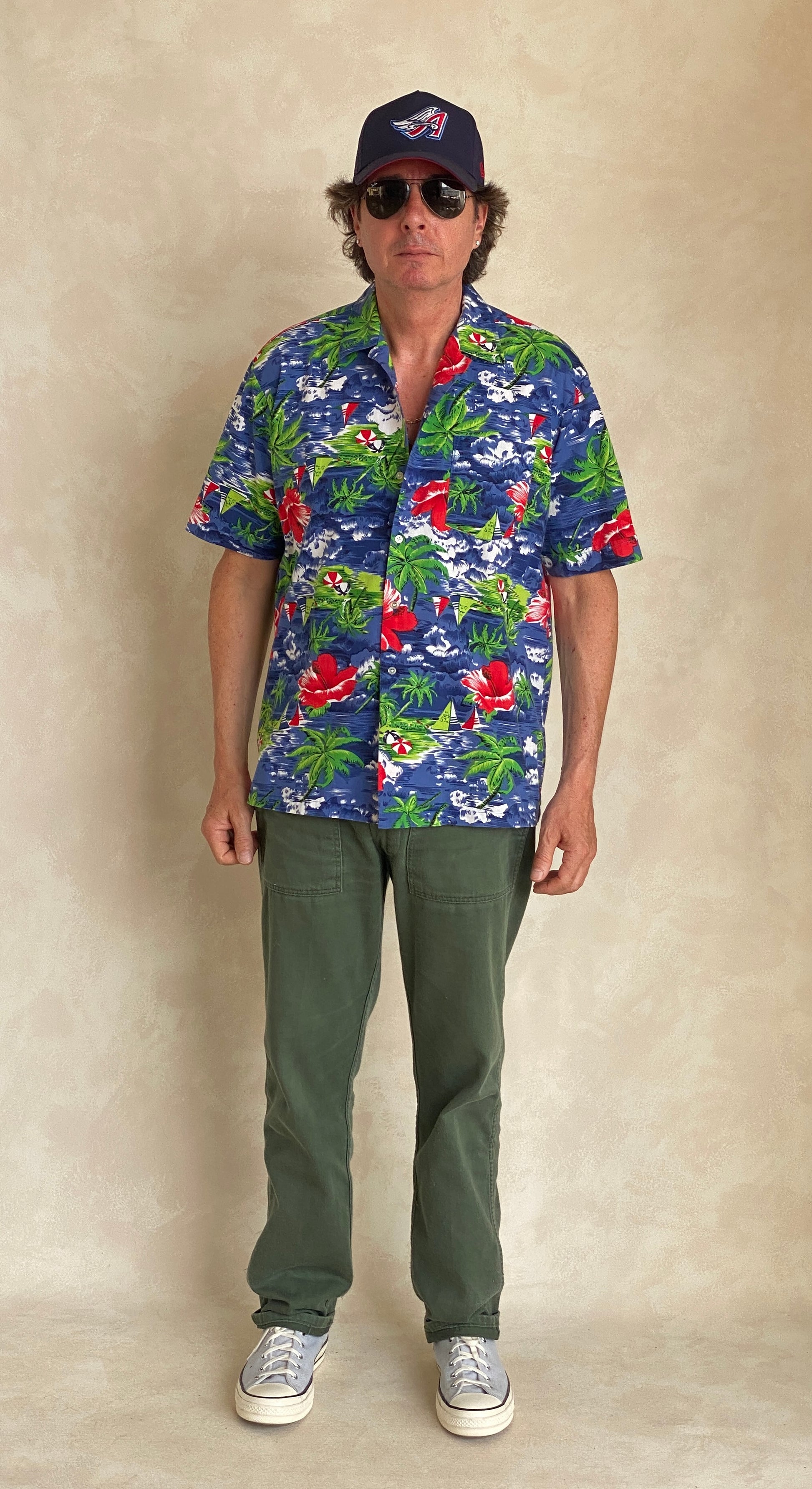 Size Large. Vintage 90s cotton Hawaiian shirt - USA Vintage Bcn