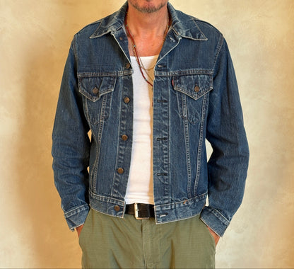 Size 42US / 52EU . Vintage 70s Levi’s Denim Jacket – 2 Pockets – Made in USA-AJ357 Studio