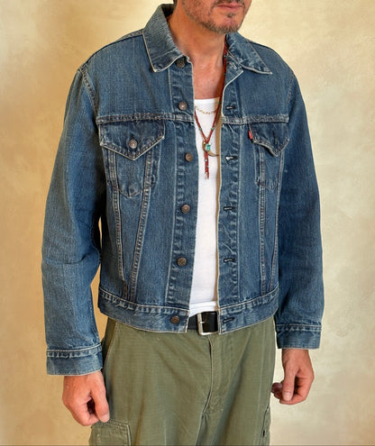 Size 42-44US / 52-54EU . Vintage 70s Levi’s Denim Jacket – 2 Pockets – Made in USA-AJ357 Studio