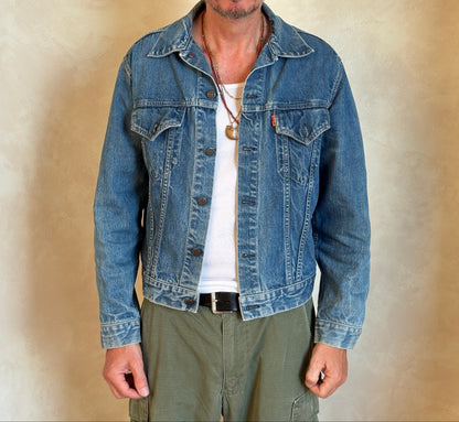 Size 42US / 52EU . Vintage 70s Levi’s Denim Jacket – 2 Pockets – Made in USA-AJ357 Studio