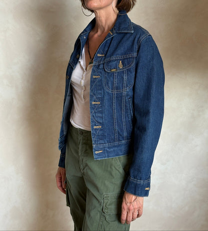 Size 34US / 44EU . Vintage 80s Lee Denim Jacket – 4 Pockets – Made in USA-AJ357 Studio