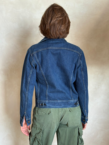Size 34US / 44EU . Vintage 80s Lee Denim Jacket – 4 Pockets – Made in USA-AJ357 Studio