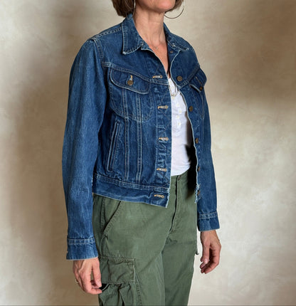 Size 34US / 44EU .Vintage 80s Lee Denim Jacket – 4 Pockets – Made in USA-AJ357 Studio