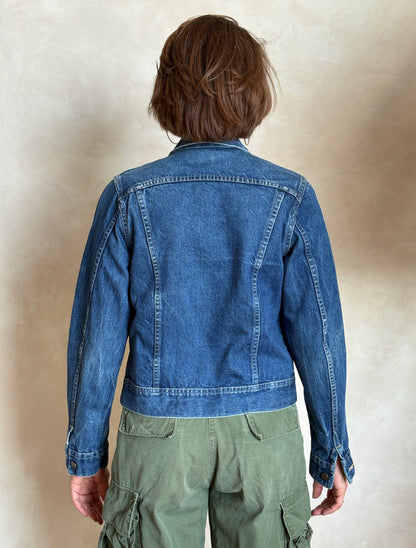 Size 34US / 44EU .Vintage 80s Lee Denim Jacket – 4 Pockets – Made in USA-AJ357 Studio
