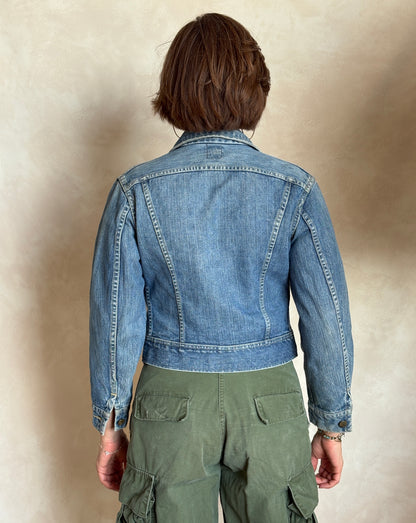 Size 34US / 44EU. Vintage 80s Lee Union Made Denim Shirt – 2 Pockets – Made in USA-AJ357 Studio