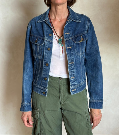 Size 36US / 46EU .Vintage 80s Lee Denim Jacket – 4 Pockets – Made in USA-AJ357 Studio