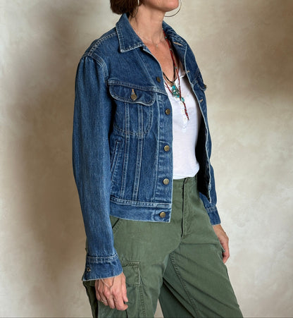 Size 36US / 46EU .Vintage 80s Lee Denim Jacket – 4 Pockets – Made in USA-AJ357 Studio