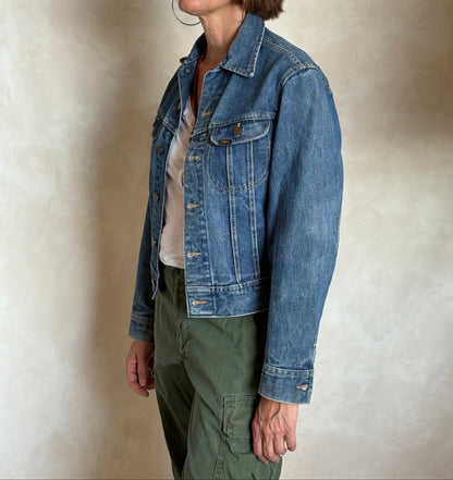 Size 34US / 44EU .Vintage 70s Lee Denim Jacket – Union Made – 2 Pockets – Made in USA-AJ357 Studio