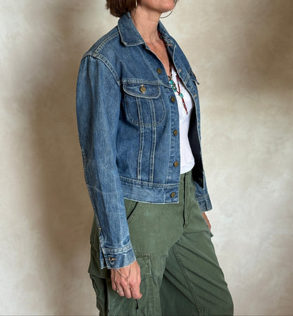 Size 34US / 44EU .Vintage 70s Lee Denim Jacket – Union Made – 2 Pockets – Made in USA-AJ357 Studio
