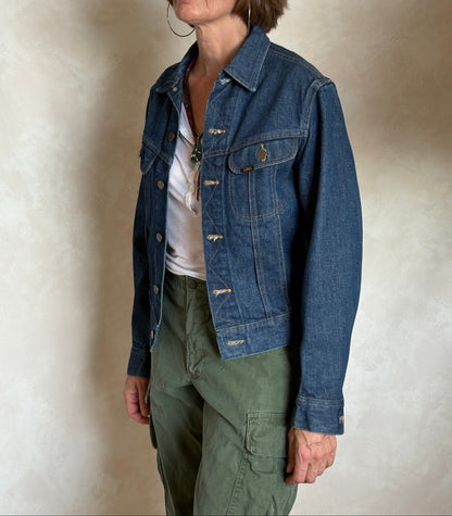 Size 36US / 46EU .Vintage 80s Lee Denim Jacket – 2 Pockets – Made in USA-AJ357 Studio