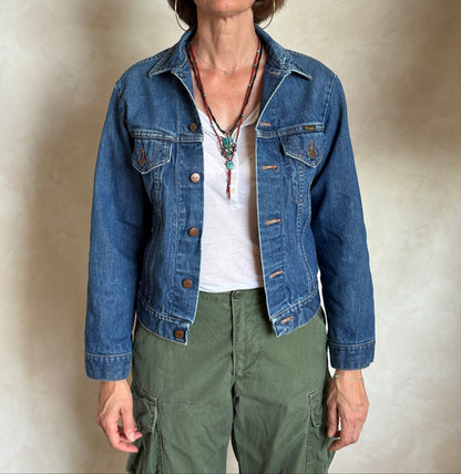 Size 36US /46EU. Vintage 70s Wrangler Denim Jacket – 2 Pockets – Made in USA-AJ357 Studio