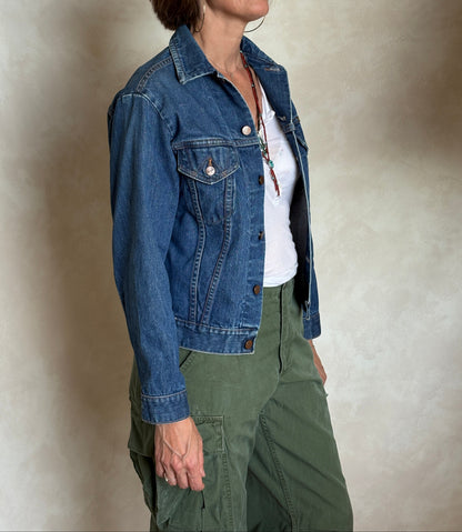 Size 36US /46EU. Vintage 70s Wrangler Denim Jacket – 2 Pockets – Made in USA-AJ357 Studio