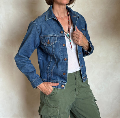 Size 36US /46EU. Vintage 70s Wrangler Denim Jacket – 2 Pockets – Made in USA-AJ357 Studio