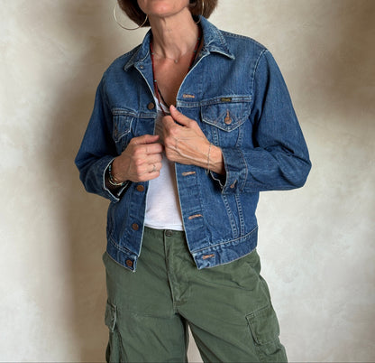 Size 36US /46EU. Vintage 70s Wrangler Denim Jacket – 2 Pockets – Made in USA-AJ357 Studio