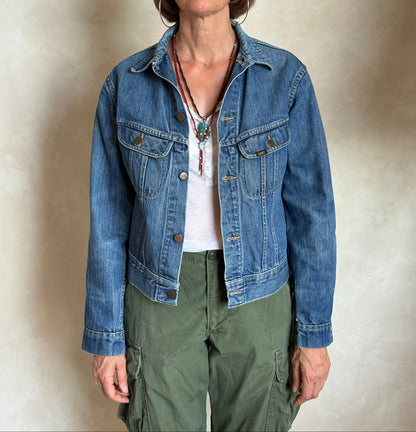 Size youth 20. Vintage 80s Lee Denim Jacket – 2 Pockets – Made in USA USA-AJ357 Studio