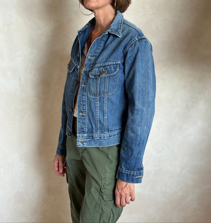 Size youth 20. Vintage 80s Lee Denim Jacket – 2 Pockets – Made in USA USA-AJ357 Studio