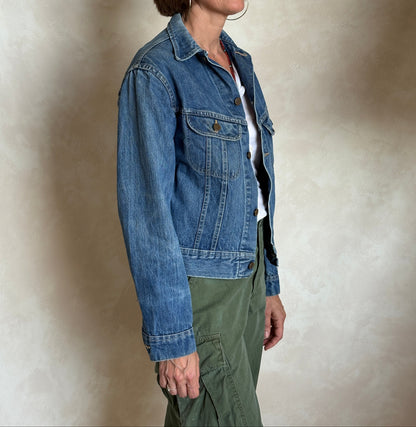 Size youth 20. Vintage 80s Lee Denim Jacket – 2 Pockets – Made in USA USA-AJ357 Studio