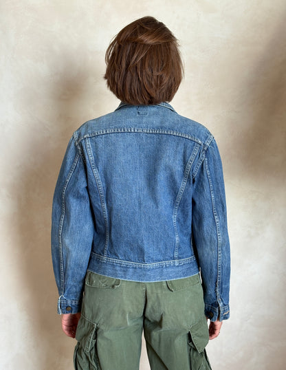 Size youth 20. Vintage 80s Lee Denim Jacket – 2 Pockets – Made in USA USA-AJ357 Studio