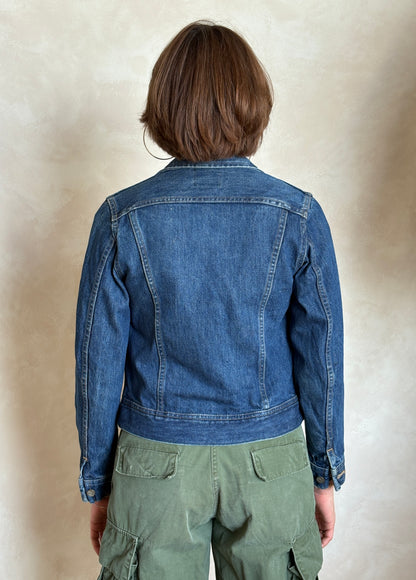 Size 5/6 USA .Vintage 70s Lee Denim Jacket – 2 Pockets – Made in USA-AJ357 Studio