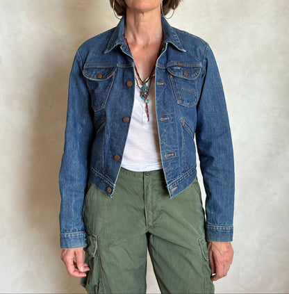 Size 34US /44EU USA .Vintage 80s Maverick Denim Jacket – 4 Pockets – Made in USA-AJ357 Studio
