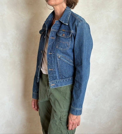 Size 34US /44EU USA .Vintage 80s Maverick Denim Jacket – 4 Pockets – Made in USA-AJ357 Studio