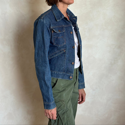 Size 34US /44EU USA .Vintage 80s Maverick Denim Jacket – 4 Pockets – Made in USA-AJ357 Studio