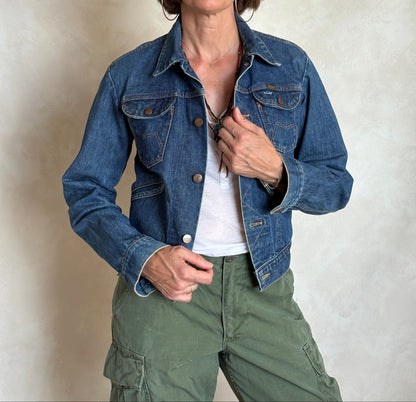 Size 34US /44EU USA .Vintage 80s Maverick Denim Jacket – 4 Pockets – Made in USA-AJ357 Studio