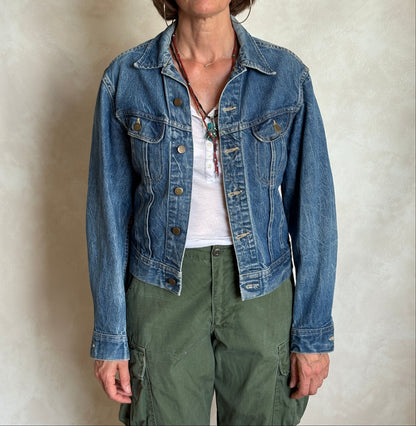 Size: 36US / 46EU Vintage 70s Lee Union Made Denim Shirt – 2 Pockets – Made in USA-AJ357 Studio