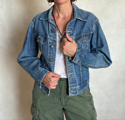 Size: 36US / 46EU Vintage 70s Lee Union Made Denim Shirt – 2 Pockets – Made in USA-AJ357 Studio