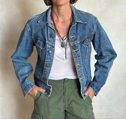 Size: 36US / 46EU Vintage 70s Lee Union Made Denim Shirt – 2 Pockets – Made in USA-AJ357 Studio