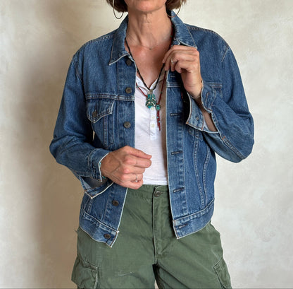 Size 38US/48EU .Vintage 70s Levi’s Denim Jacket – 2 Pockets – Made in USA-AJ357 Studio