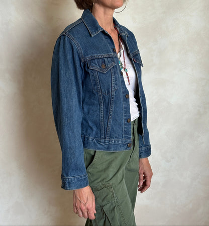 Size 34 . Vintage 80s Levi’s Denim Jacket – 2 Pockets – Made in USA-AJ357 Studio