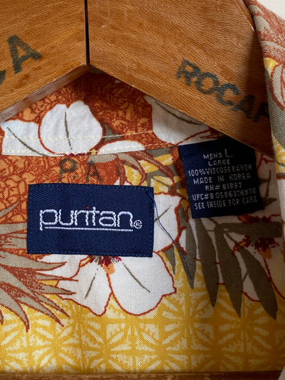 Size Large. Vintage 90s Rayon Hawaiian shirt by Puritan-AJ357 Studio