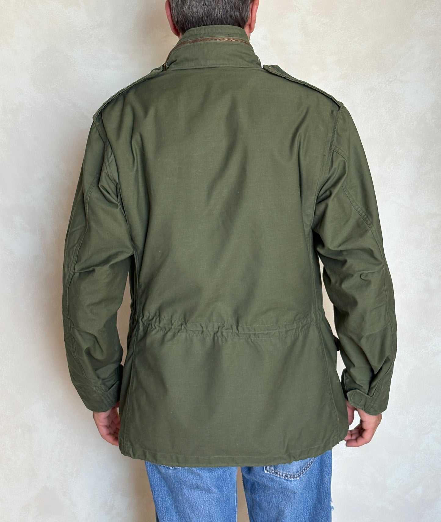 Authentic US Army M-65 Field Jacket by Alpha Industries – Vintage Military Combat Coat – Made in USA | Size Medium Regular | AJ357 Studio