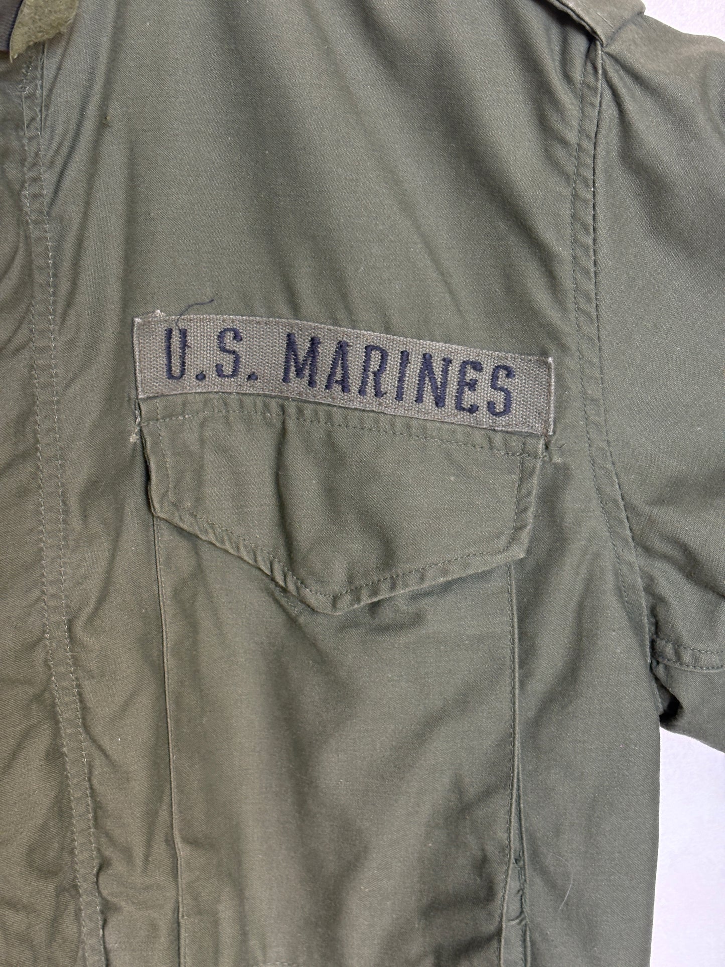 Authentic US Army M-65 Field Jacket by Alpha Industries – Vintage Military Combat Coat – Made in USA | Size Medium Regular | AJ357 Studio