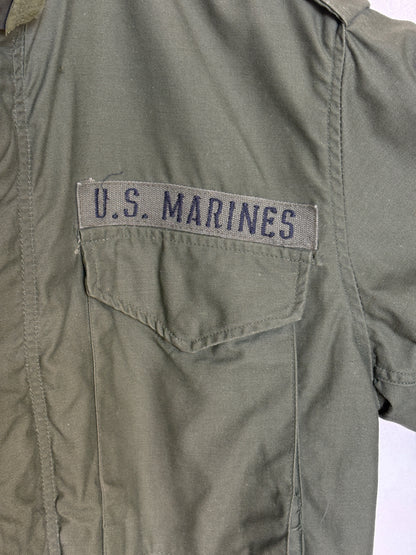 Authentic US Army M-65 Field Jacket by Alpha Industries – Vintage Military Combat Coat – Made in USA | Size Medium Regular | AJ357 Studio
