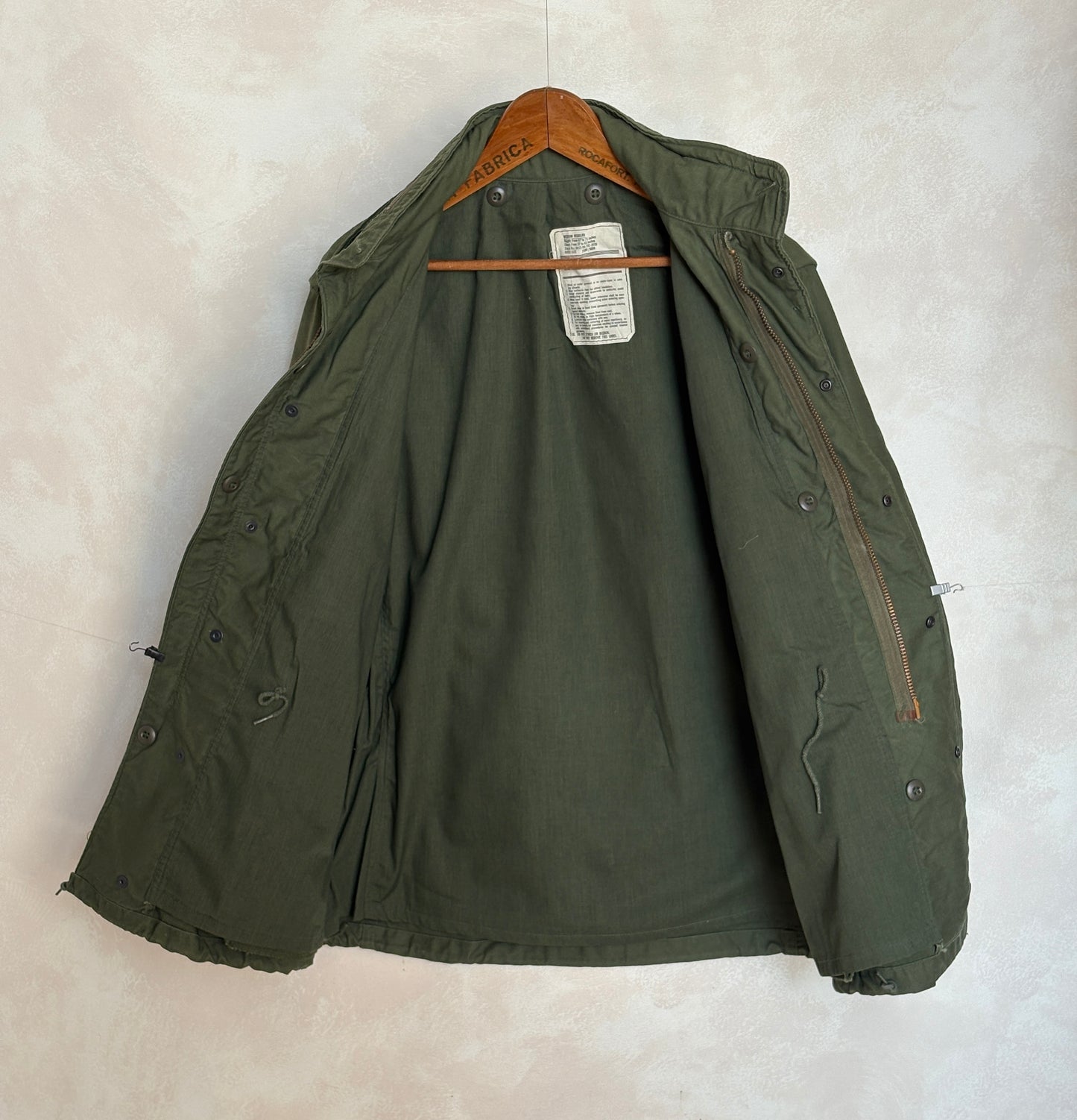 Authentic US Army M-65 Field Jacket by Alpha Industries – Vintage Military Combat Coat – Made in USA | Size Medium Regular | AJ357 Studio
