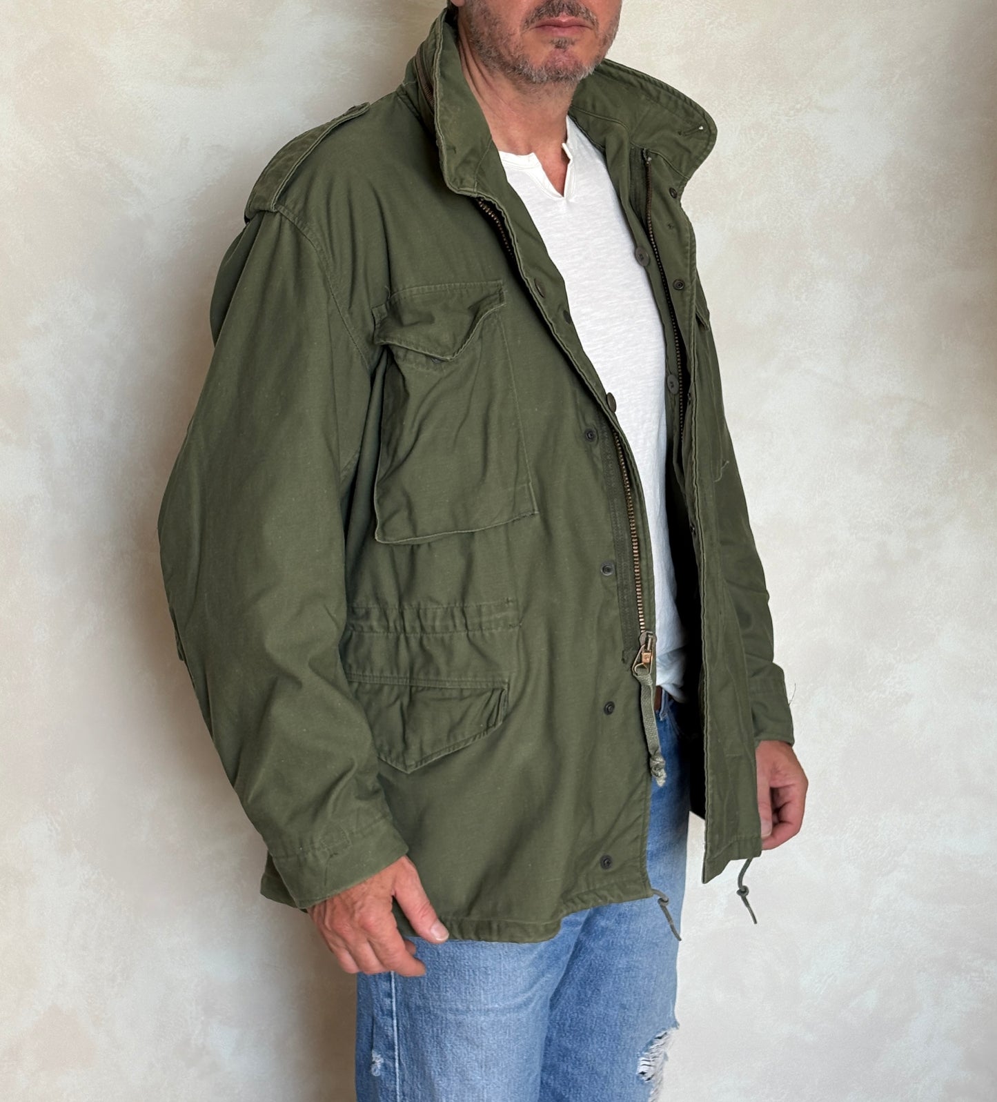 Large Reg. Authentic 1979 Vintage US Army M-65 Field Jacket – Military Issued – Made in USA |