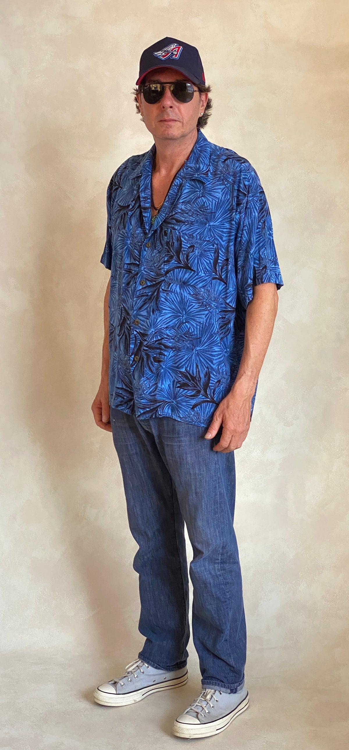 Size Large. Vintage 90s Rayon Hawaiian shirt by Pineapple Connection-AJ357 Studio