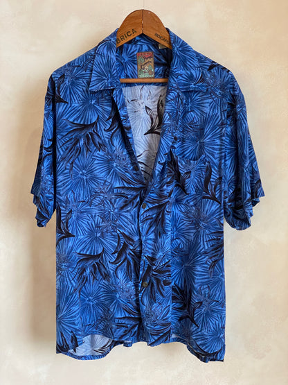 Size Large. Vintage 90s Rayon Hawaiian shirt by Pineapple Connection-AJ357 Studio