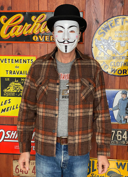Size Small. 80s heavy plaid shirt-AJ357 Studio