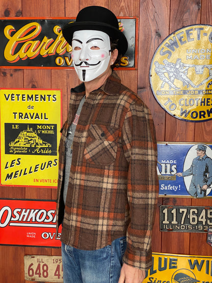 Size Small. 80s heavy plaid shirt-AJ357 Studio