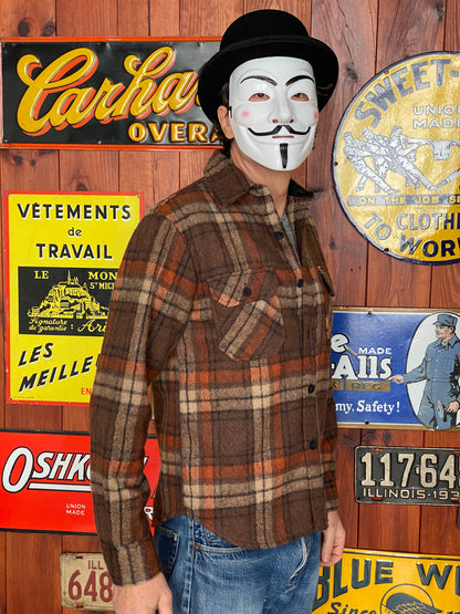 Size Small. 80s heavy plaid shirt-AJ357 Studio