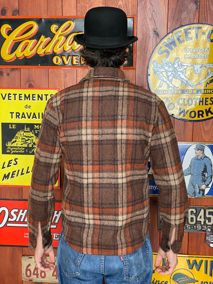 Size Small. 80s heavy plaid shirt-AJ357 Studio