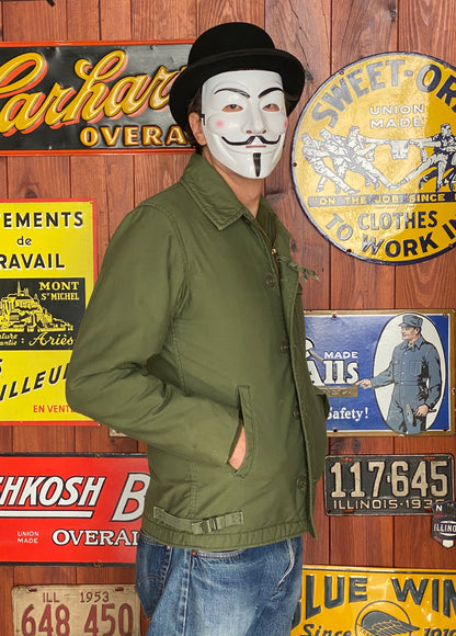 US Navy A-2 Deck Jacket — 1979 Issue, Authentic Military Outerwear- Size Small.-AJ357 Studio