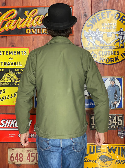 US Navy A-2 Deck Jacket — 1979 Issue, Authentic Military Outerwear- Size Small.-AJ357 Studio